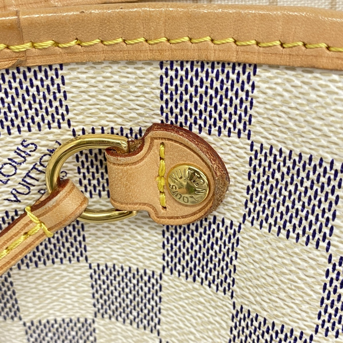 【6gd5148】ルイヴィトン トートバッグ ダミエ・アズール ネヴァーフルPM N51110 ホワイト【中古】レディース