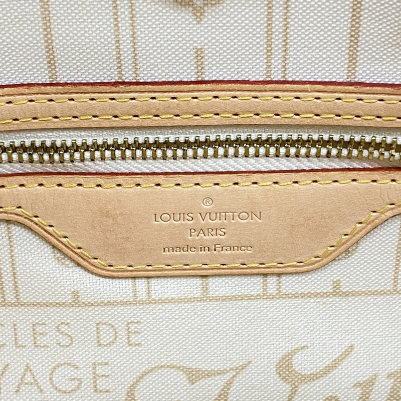 【6gd5148】ルイヴィトン トートバッグ ダミエ・アズール ネヴァーフルPM N51110 ホワイト【中古】レディース