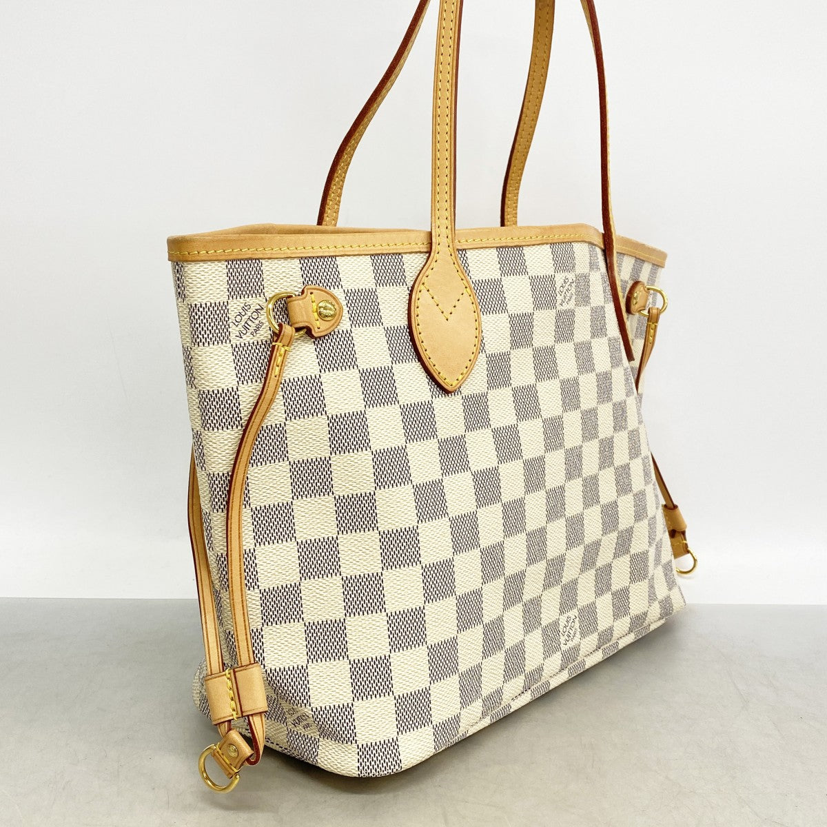 【6gd5148】ルイヴィトン トートバッグ ダミエ・アズール ネヴァーフルPM N51110 ホワイト【中古】レディース