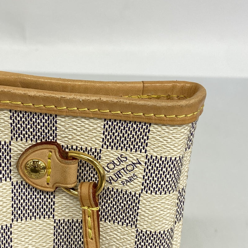 【6gd5148】ルイヴィトン トートバッグ ダミエ・アズール ネヴァーフルPM N51110 ホワイト【中古】レディース