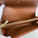 【6gd5167】ルイヴィトン 長財布 モノグラム ポシェットポルトモネクレディ M61725 ブラウン【中古】レディース