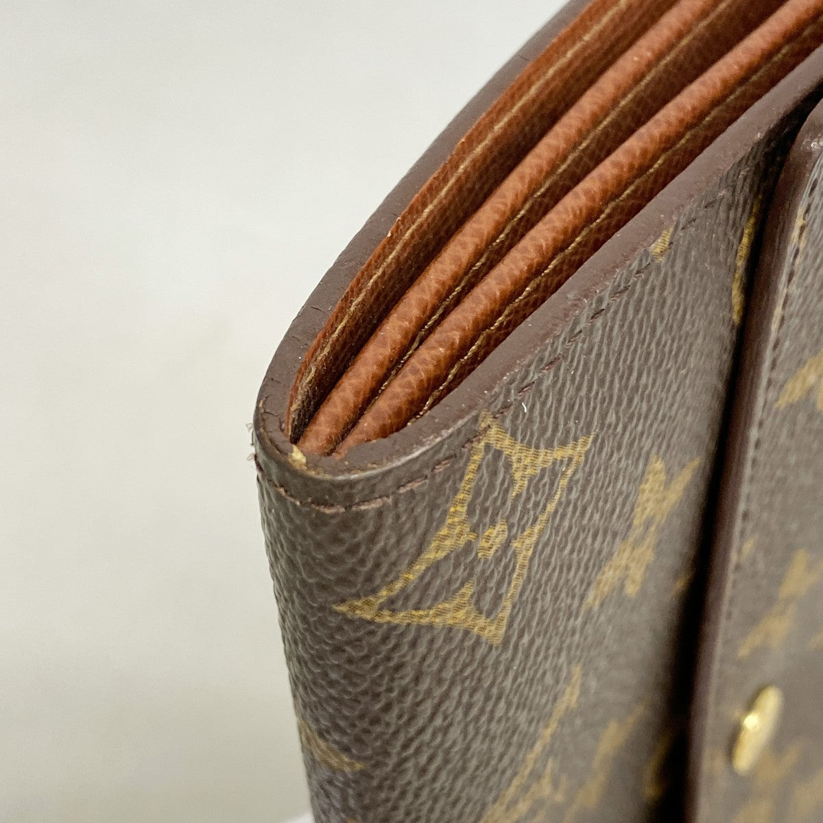 【6gd5167】ルイヴィトン 長財布 モノグラム ポシェットポルトモネクレディ M61725 ブラウン【中古】レディース