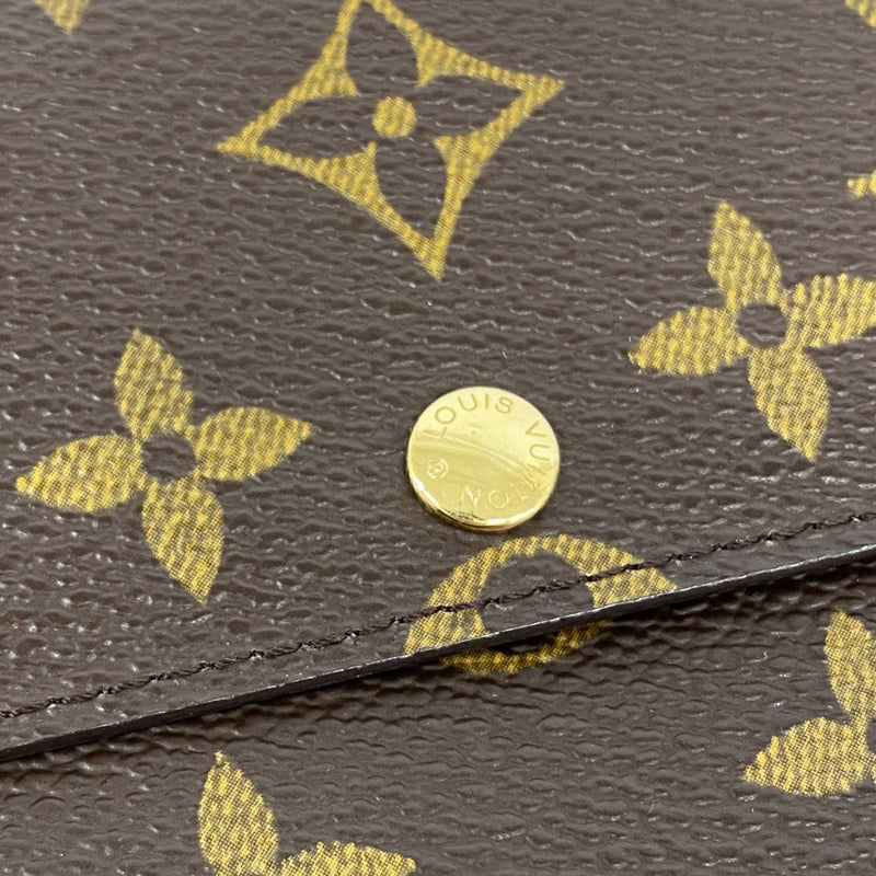 【6gd5171】ルイヴィトン 長財布 モノグラム ポシェットポルトモネクレディ M61725 ブラウン【中古】レディース