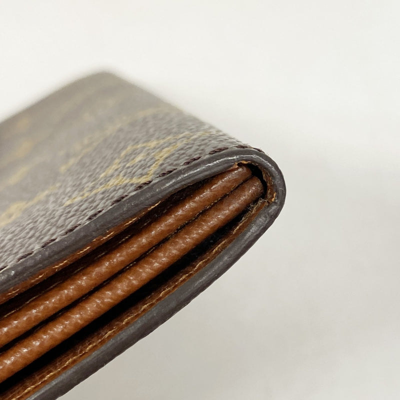 【6gd5171】ルイヴィトン 長財布 モノグラム ポシェットポルトモネクレディ M61725 ブラウン【中古】レディース