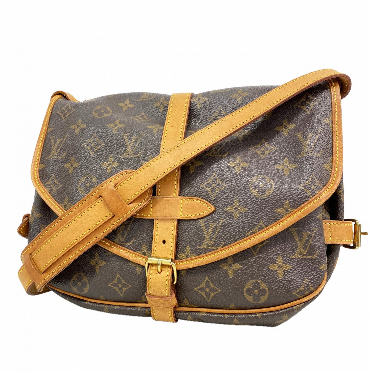 【6gd5179】ルイヴィトン ショルダーバッグ モノグラム ソミュール30 M42256 ブラウン【中古】レディース