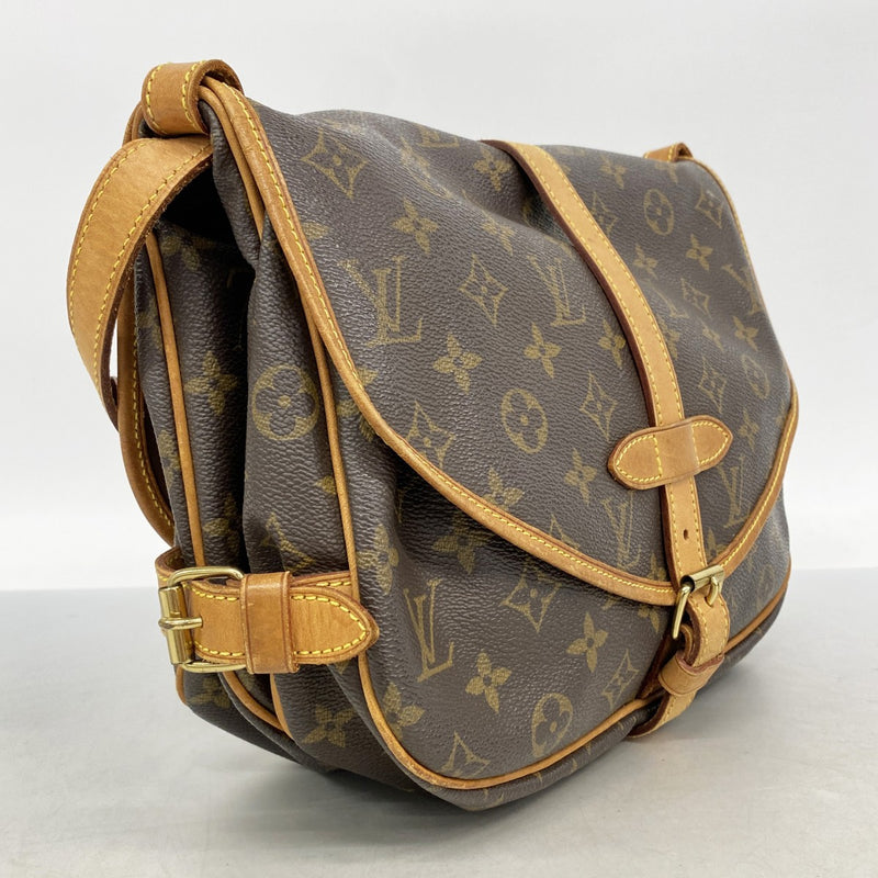 【6gd5179】ルイヴィトン ショルダーバッグ モノグラム ソミュール30 M42256 ブラウン【中古】レディース