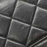 【6gd5184】シャネル ショルダーバッグ マトラッセ Wチェーン ダブルフェイス ラムスキン ブラック ゴールド金具【中古】レディース