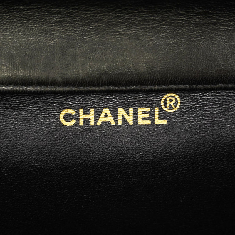 【6gd5184】シャネル ショルダーバッグ マトラッセ Wチェーン ダブルフェイス ラムスキン ブラック ゴールド金具【中古】レディース
