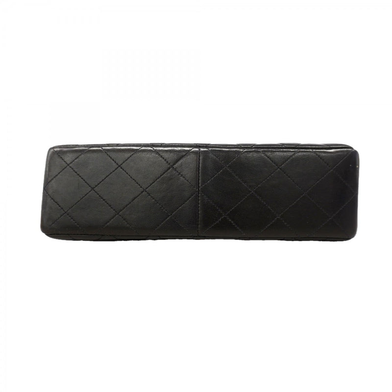 【6gd5184】シャネル ショルダーバッグ マトラッセ Wチェーン ダブルフェイス ラムスキン ブラック ゴールド金具【中古】レディース