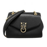 【6gd5186】カルティエ ショルダーバッグ パンテール レザー ブラック シャンパンゴールド金具【中古】レディース