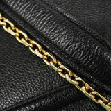 【6gd5186】カルティエ ショルダーバッグ パンテール レザー ブラック シャンパンゴールド金具【中古】レディース
