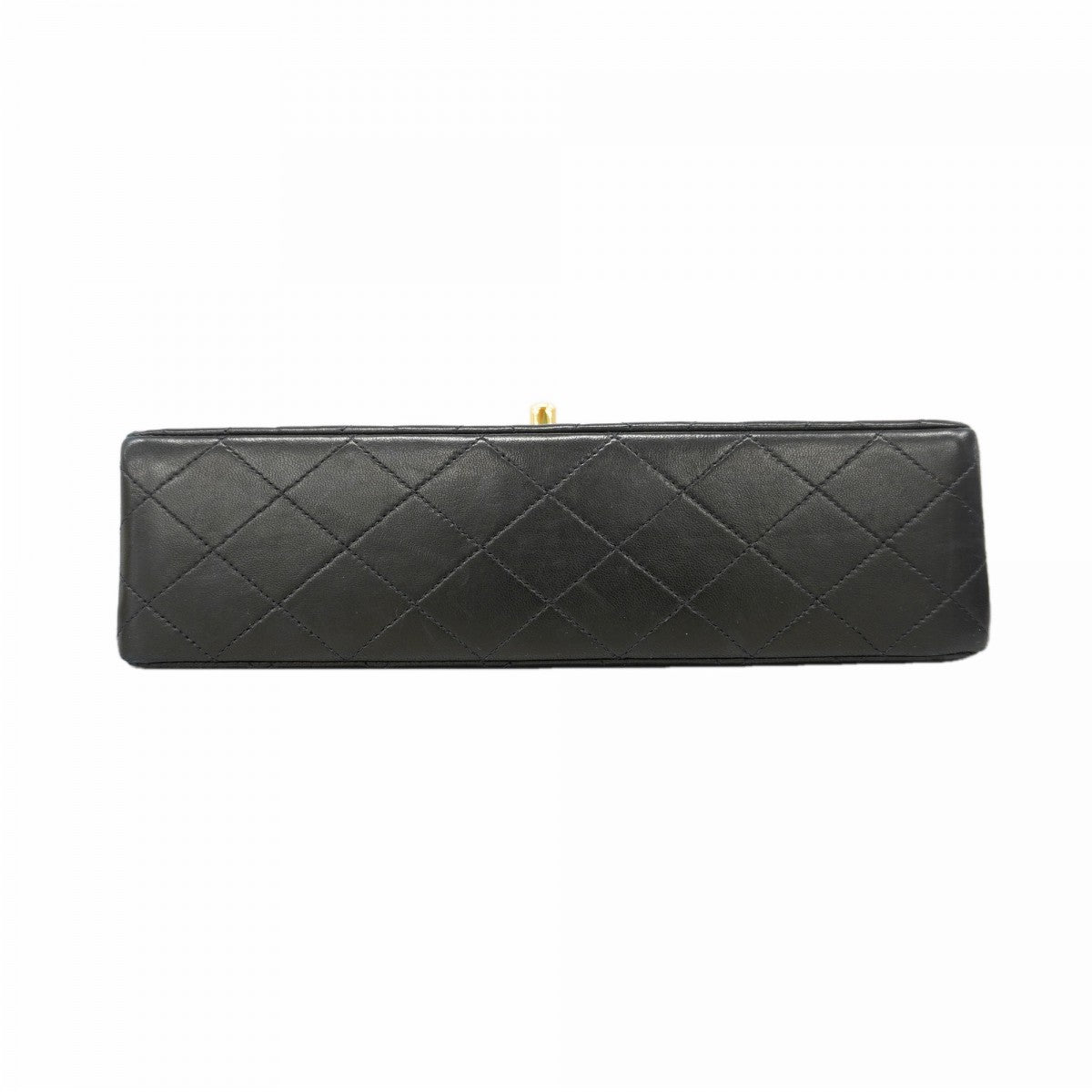 【6gd5187】シャネル ショルダーバッグ マトラッセ Wフラップ Wチェーン ラムスキン ブラック ゴールド金具【中古】レディース