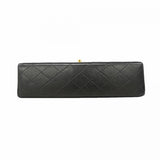 【6gd5187】シャネル ショルダーバッグ マトラッセ Wフラップ Wチェーン ラムスキン ブラック ゴールド金具【中古】レディース