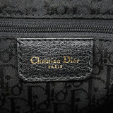 【6gd5192】クリスチャンディオール ハンドバッグ サドル レザー ブラック ゴールド金具【中古】レディース