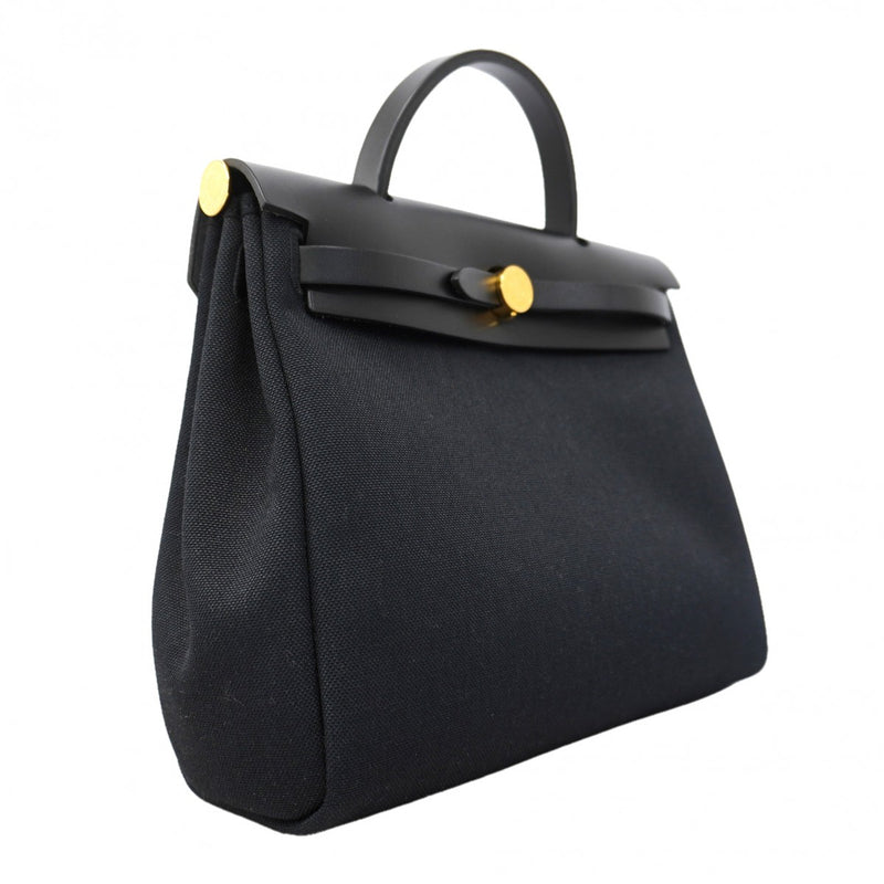 【6gd5193】エルメス ハンドバッグ エールバッグジップPM トワルミリタリー ブラック ゴールド金具 Y刻印 2wayバッグ【中古】レディース