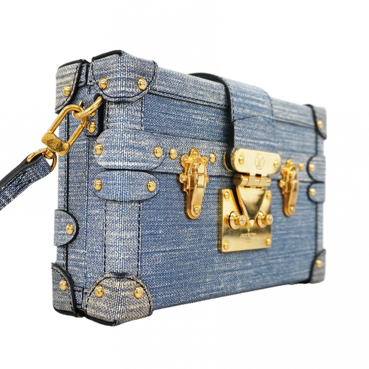 【6gd5197】ルイヴィトン ショルダーバッグ プティットマル M54589 ブルー【中古】レディース