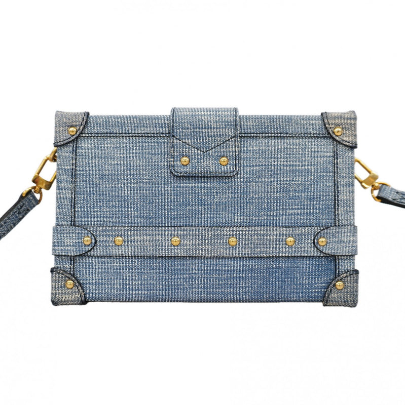 【6gd5197】ルイヴィトン ショルダーバッグ プティットマル M54589 ブルー【中古】レディース