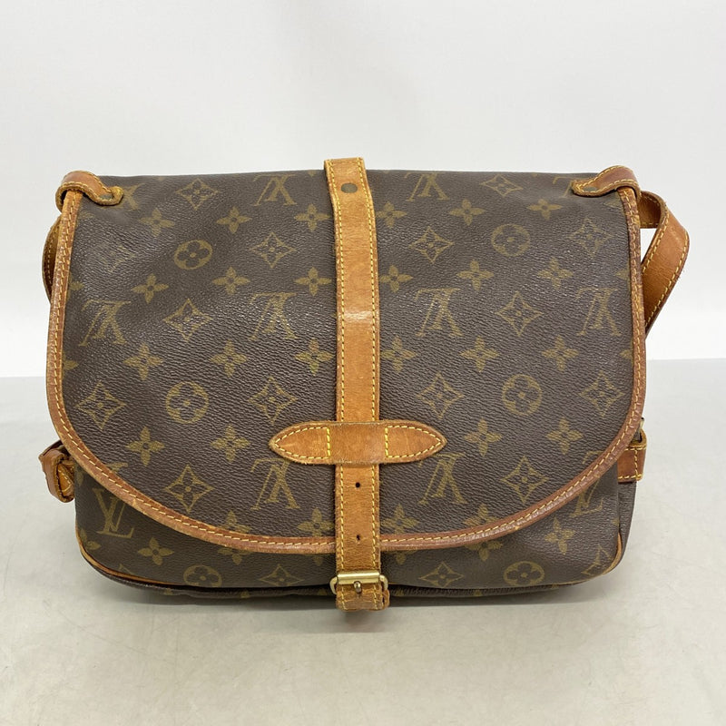 【6gd5204】ルイヴィトン ショルダーバッグ モノグラム ソミュール30 M42256 ブラウン【中古】レディース