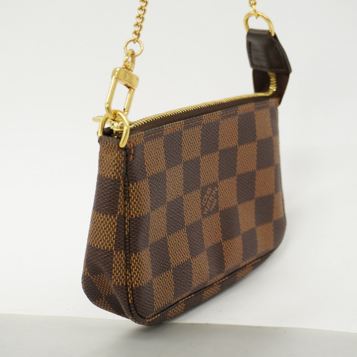 【6gd5217】ルイヴィトン ポーチ ダミエ ミニポシェットアクセソワール N58009 エベヌ【中古】レディース