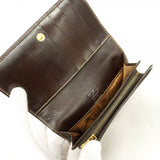 【6gd5219】フェンディ 財布 ズッカ ナイロンキャンバス ブラウン ゴールド金具【中古】レディース