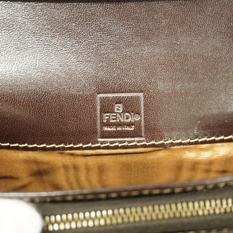 【6gd5219】フェンディ 財布 ズッカ ナイロンキャンバス ブラウン ゴールド金具【中古】レディース