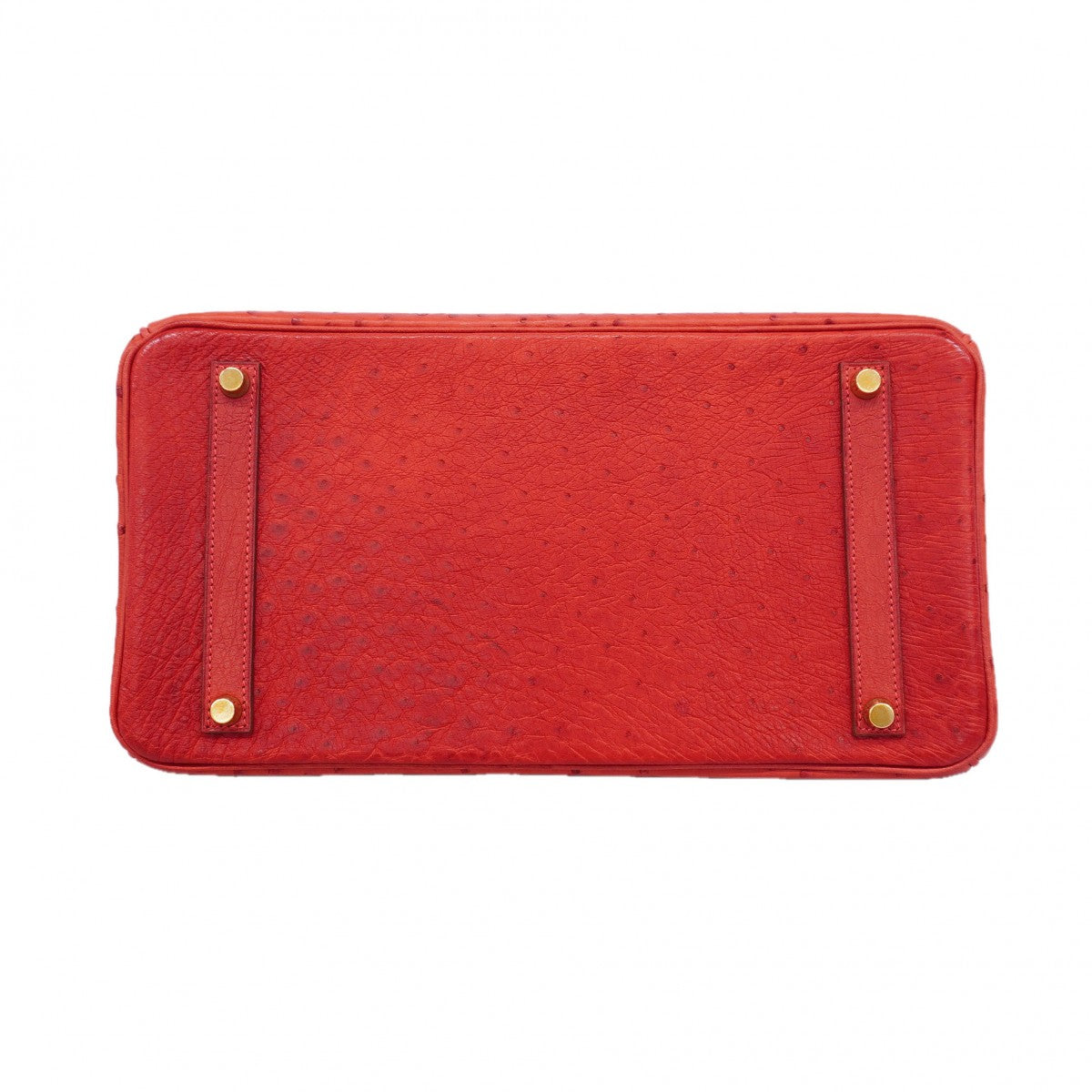 【6gd5220】エルメス ハンドバッグ バーキン35 オーストリッチ ルージュヴィフ ゴールド金具 □H刻印【中古】レディース