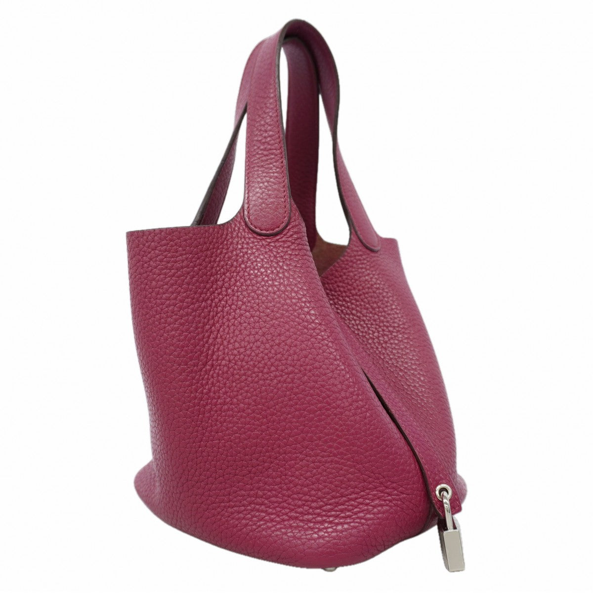 【6gd5223】エルメス ハンドバッグ ピコタンロックPM トリヨンクレマンス トスカ シルバー金具 □O刻印【中古】レディース
