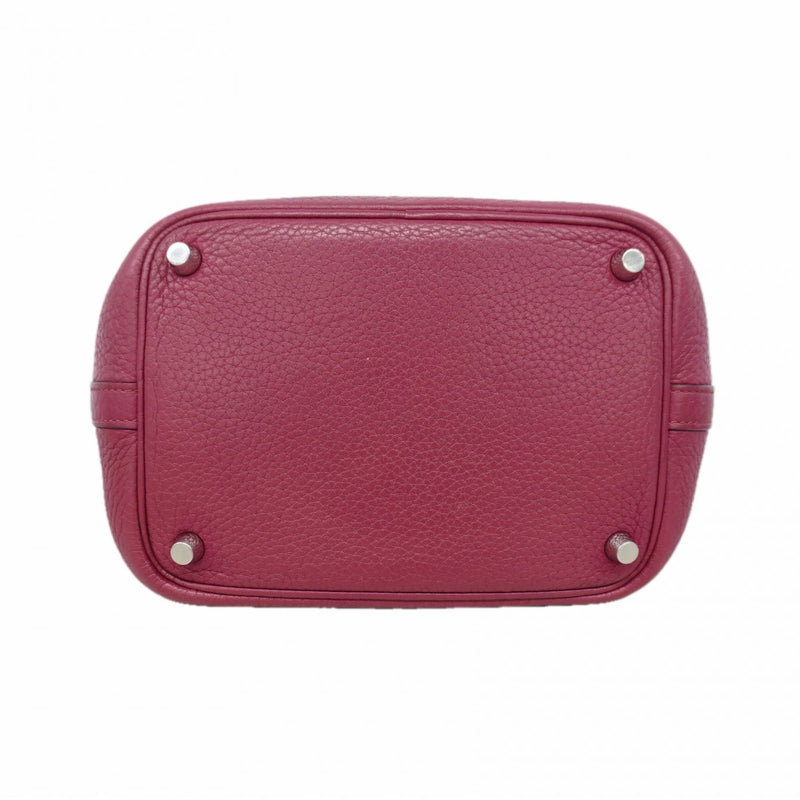 【6gd5223】エルメス ハンドバッグ ピコタンロックPM トリヨンクレマンス トスカ シルバー金具 □O刻印【中古】レディース