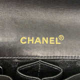 【6gd5224】シャネル ショルダーバッグ チョコバー チェーンショルダー ラムスキン ブラック ゴールド金具【中古】レディース