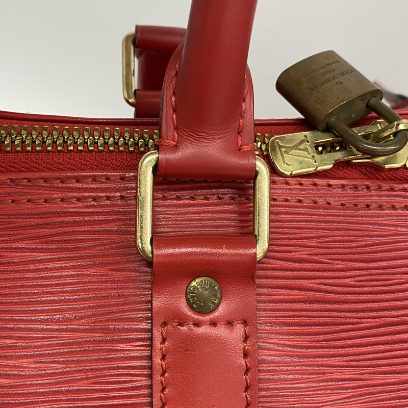 【6gd5233】ルイヴィトン ボストンバッグ エピ キーポル45 M42977 カスティリアンレッド【中古】メンズ レディース ユニセックス