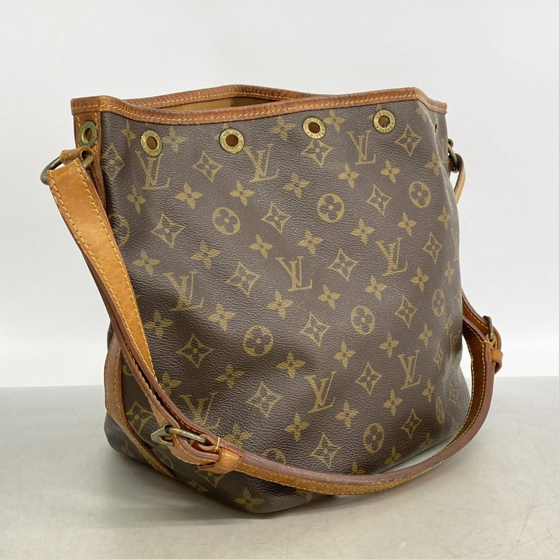 【6gd5236】ルイヴィトン ショルダーバッグ モノグラム プチノエ M42226 ブラウン【中古】レディース