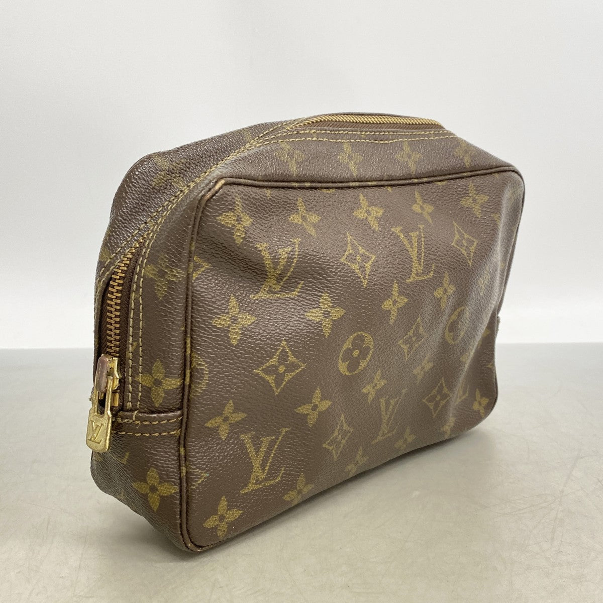 【6gd5240】ルイヴィトン ポーチ モノグラム トゥルーストワレット23 M47524 ブラウン【中古】レディース