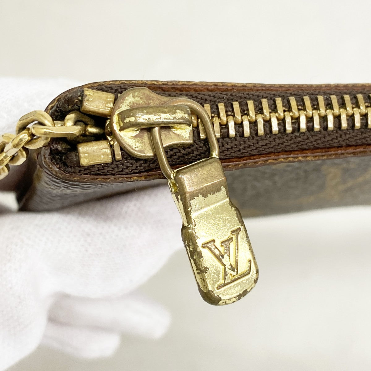 【6gd5243】ルイヴィトン コインケース モノグラム ポシェットクレ M62650 ブラウン【中古】メンズ レディース ユニセックス