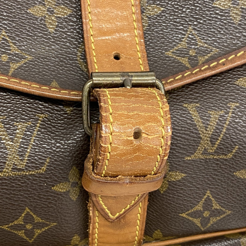 【6gd5248】ルイヴィトン ショルダーバッグ モノグラム ソミュール35 M42254 ブラウン【中古】レディース