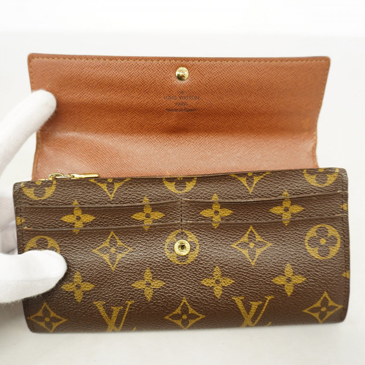 【6gd5261】ルイヴィトン 長財布 モノグラム ポルトフォイユサラ M61734 ブラウン【中古】レディース