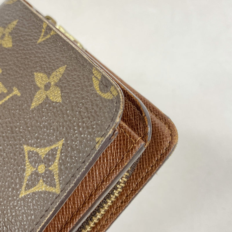 【6gd5274】ルイヴィトン 財布 モノグラム ポルトパピエジップ M61207 ブラウン【中古】レディース