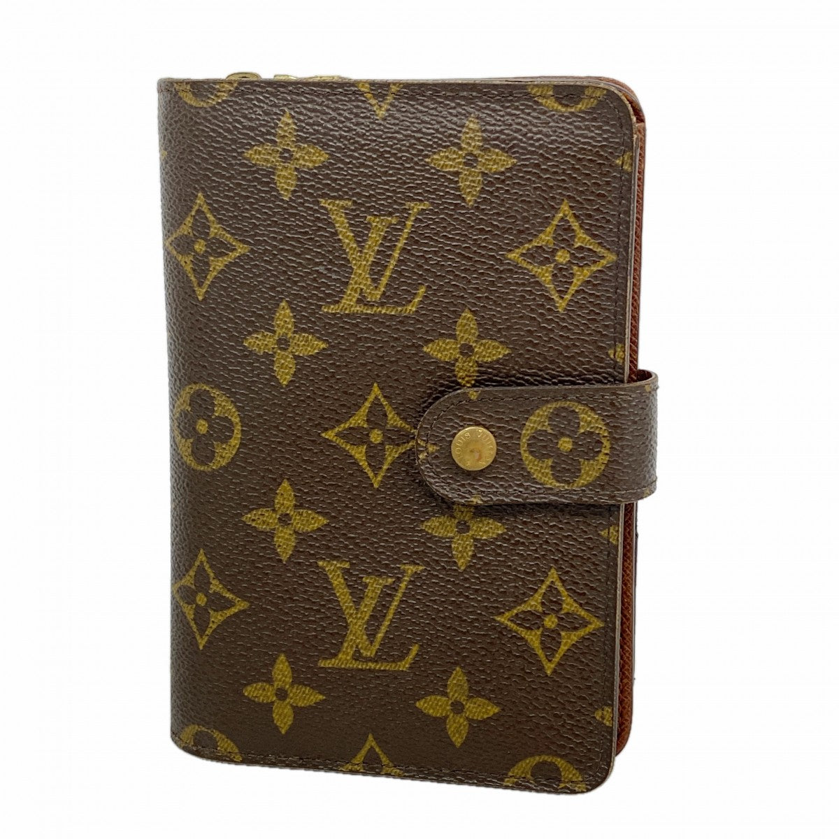 【6gd5274】ルイヴィトン 財布 モノグラム ポルトパピエジップ M61207 ブラウン【中古】レディース