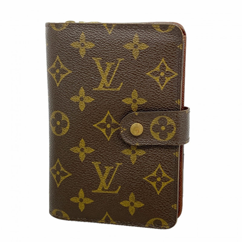 【6gd5274】ルイヴィトン 財布 モノグラム ポルトパピエジップ M61207 ブラウン【中古】レディース