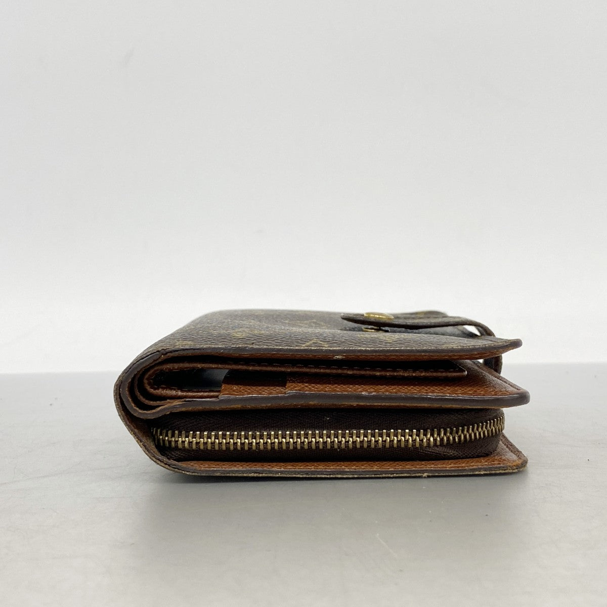 【6gd5274】ルイヴィトン 財布 モノグラム ポルトパピエジップ M61207 ブラウン【中古】レディース