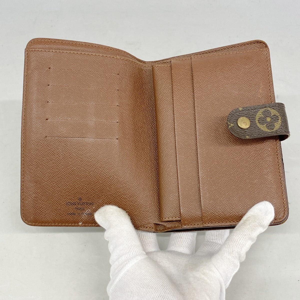 【6gd5274】ルイヴィトン 財布 モノグラム ポルトパピエジップ M61207 ブラウン【中古】レディース