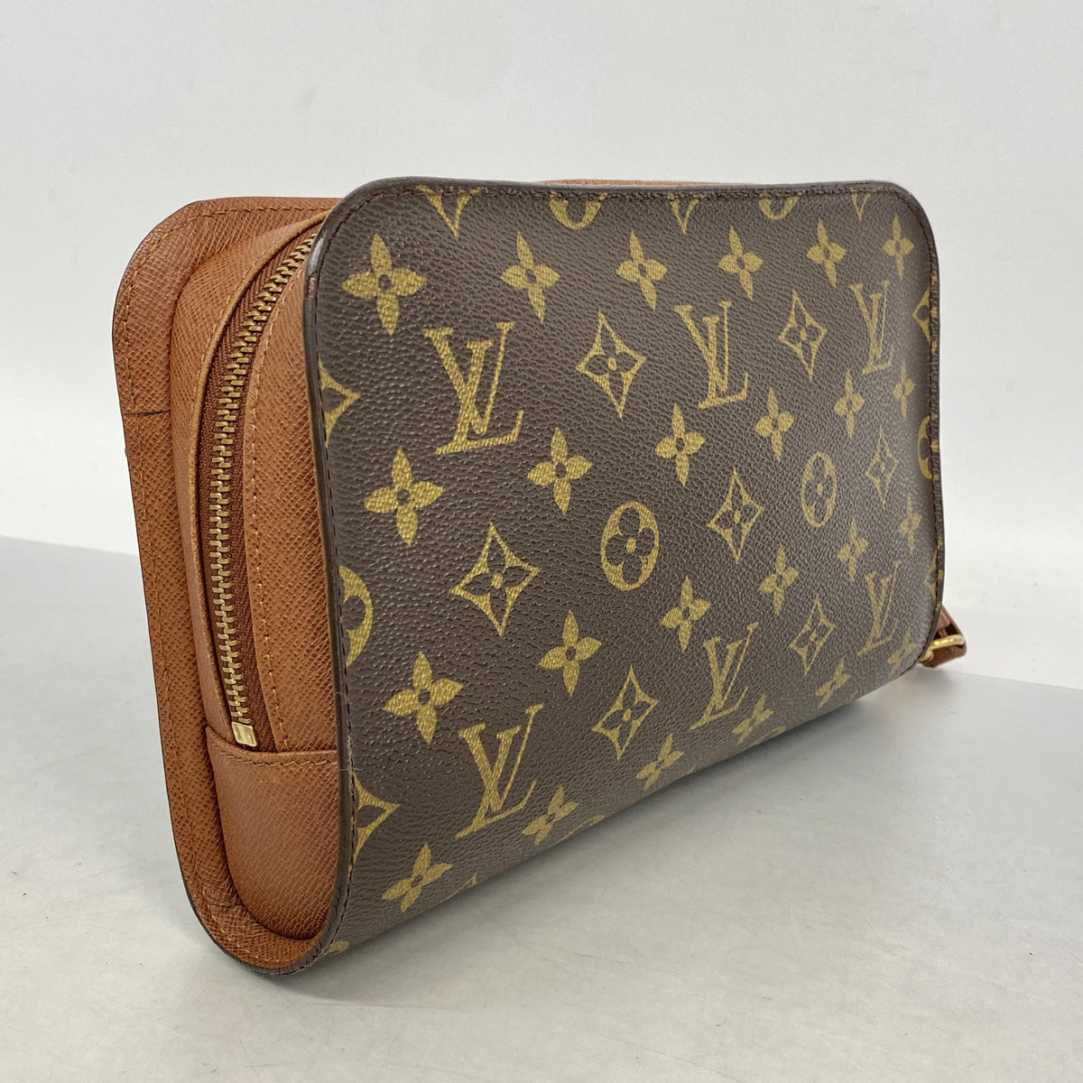 【6gd5281】ルイヴィトン クラッチバッグ モノグラム オルセー M51790 ブラウン【中古】メンズ