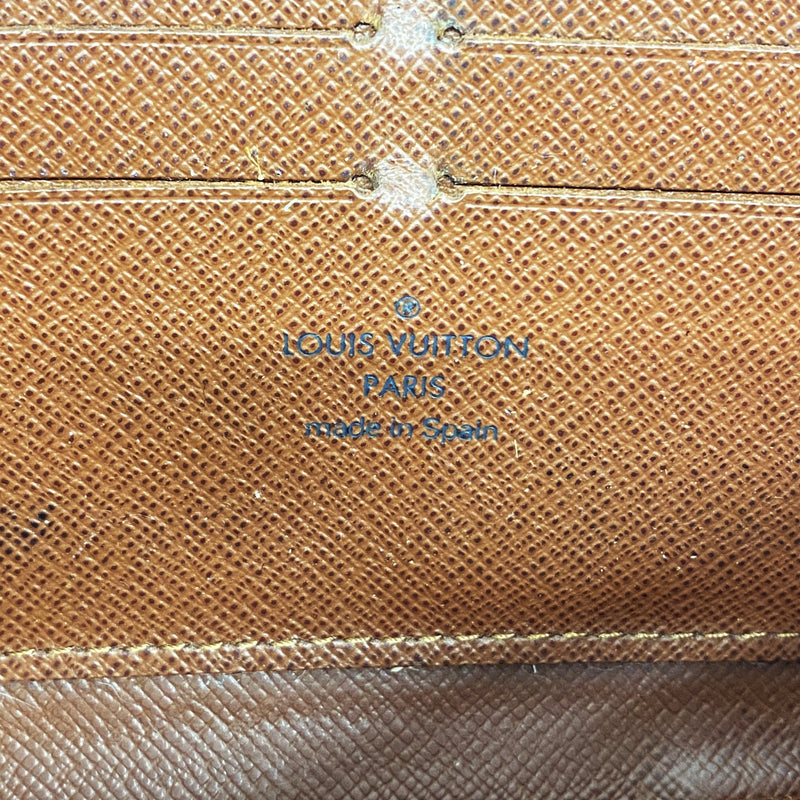 【6gd5283】ルイヴィトン 長財布 モノグラム ジッピーウォレット M60017 ブラウン【中古】メンズ レディース ユニセックス