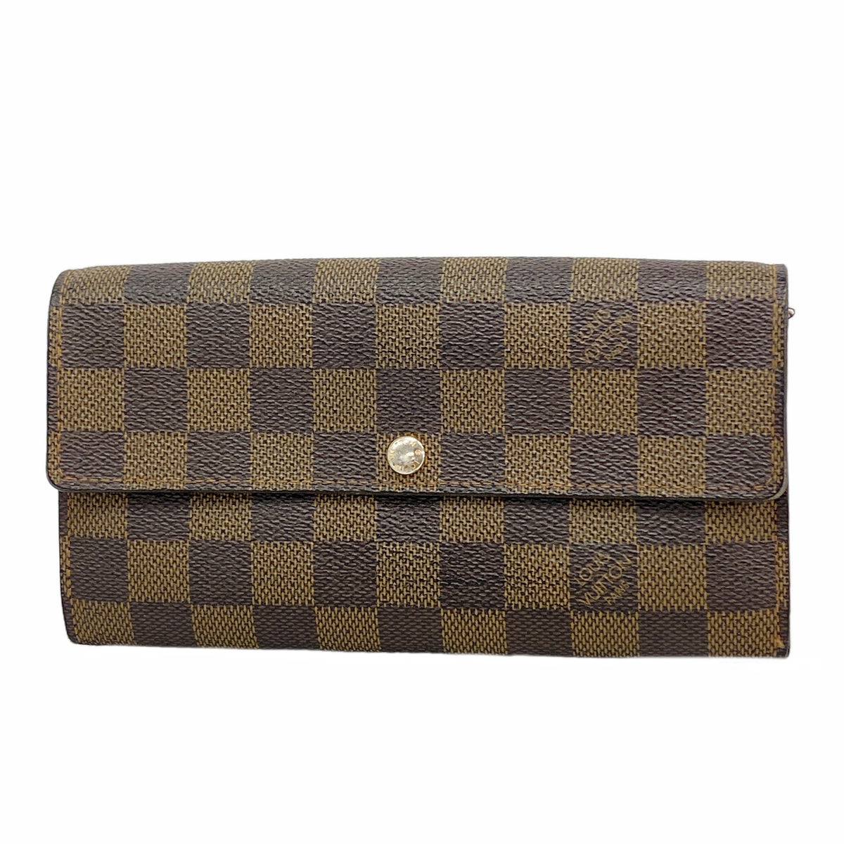 【6gd5284】ルイヴィトン 長財布 ダミエ ポルトフォイユサラ N61734 エベヌ【中古】レディース