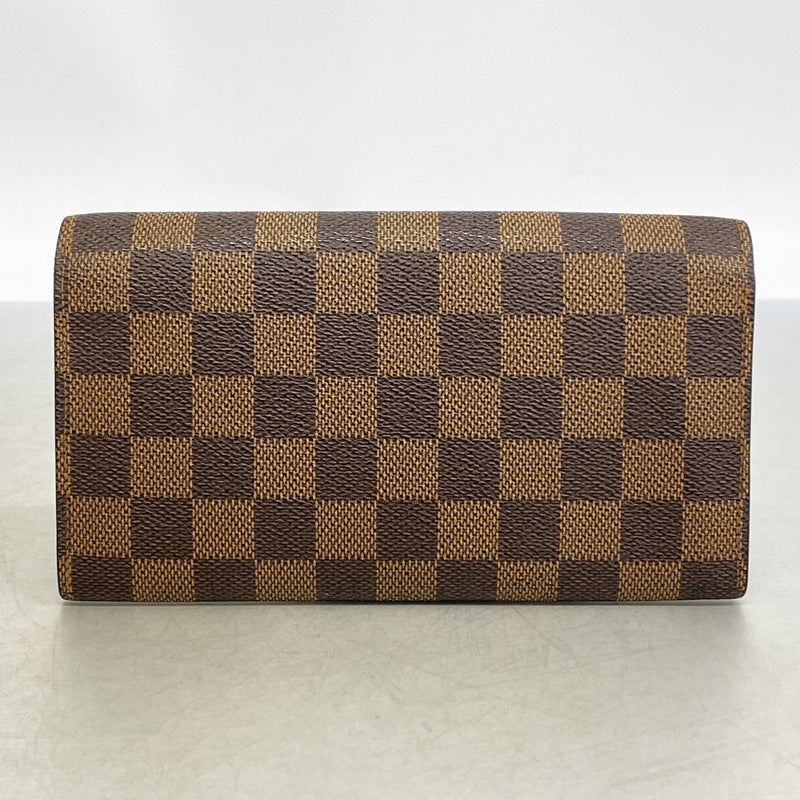 【6gd5293】ルイヴィトン 長財布 ダミエ ポルトモネクレディ N61725 エベヌ【中古】レディース