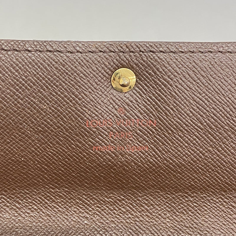 【6gd5293】ルイヴィトン 長財布 ダミエ ポルトモネクレディ N61725 エベヌ【中古】レディース