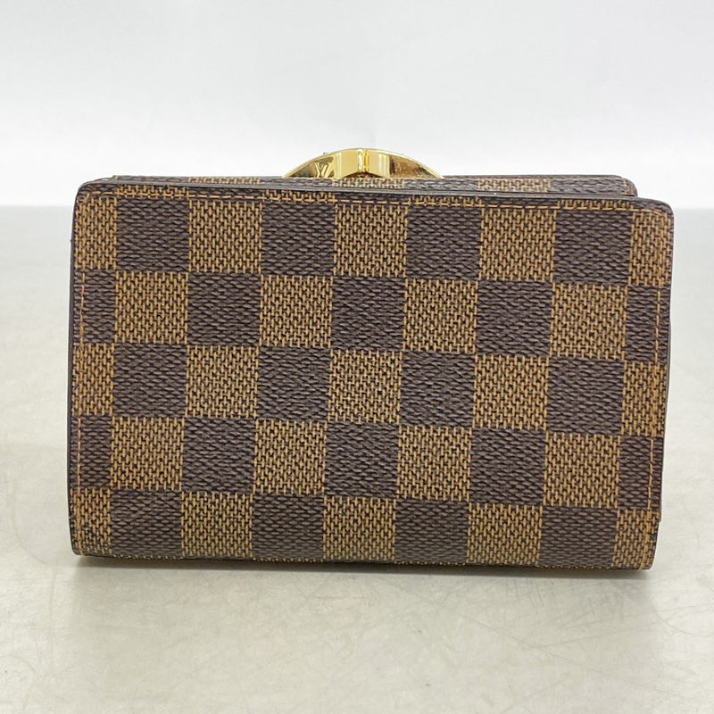 【6gd5294】ルイヴィトン 財布 ダミエ ポルトフォイユヴィエノワ N61674 エベヌ【中古】レディース