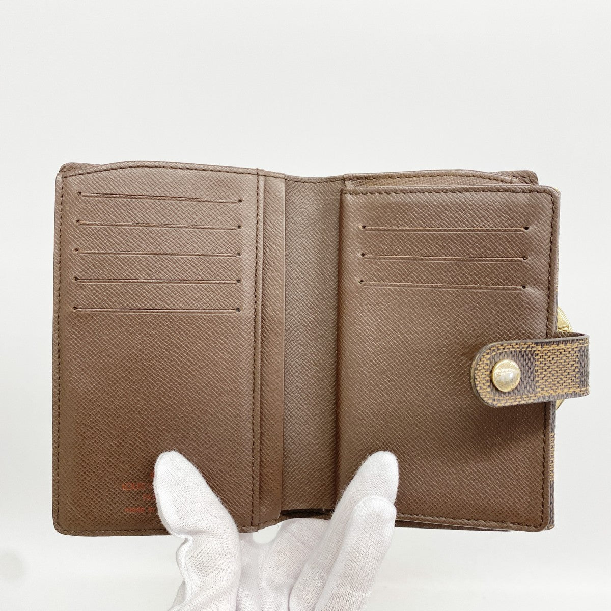 【6gd5294】ルイヴィトン 財布 ダミエ ポルトフォイユヴィエノワ N61674 エベヌ【中古】レディース