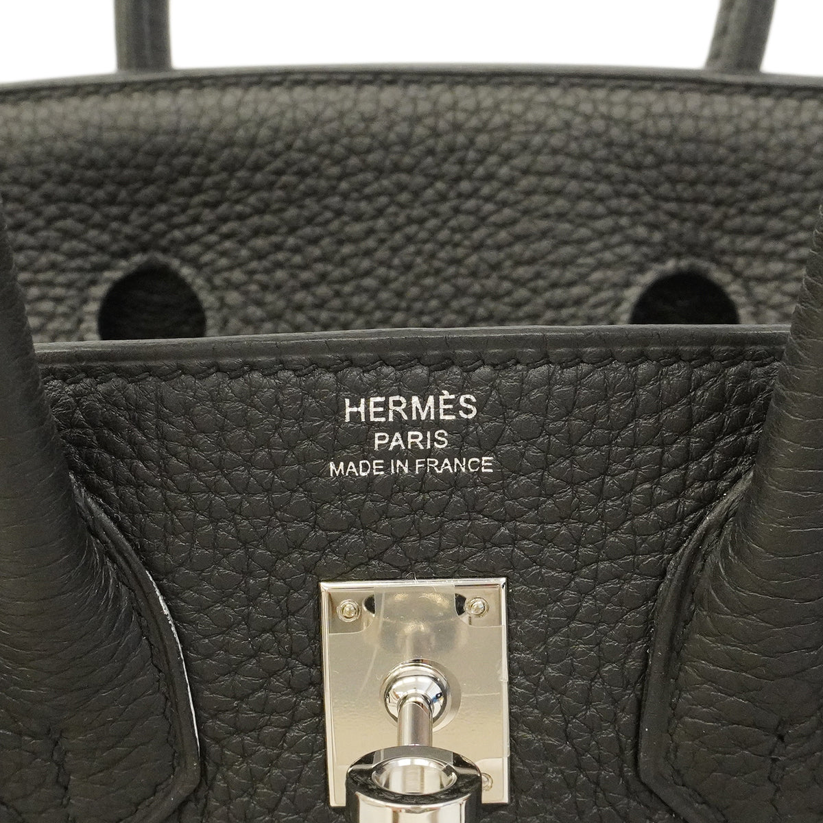 【6gd5305-g】エルメス ハンドバッグ バーキン25 トゴ ブラック シルバー金具 Y刻印【中古】レディース