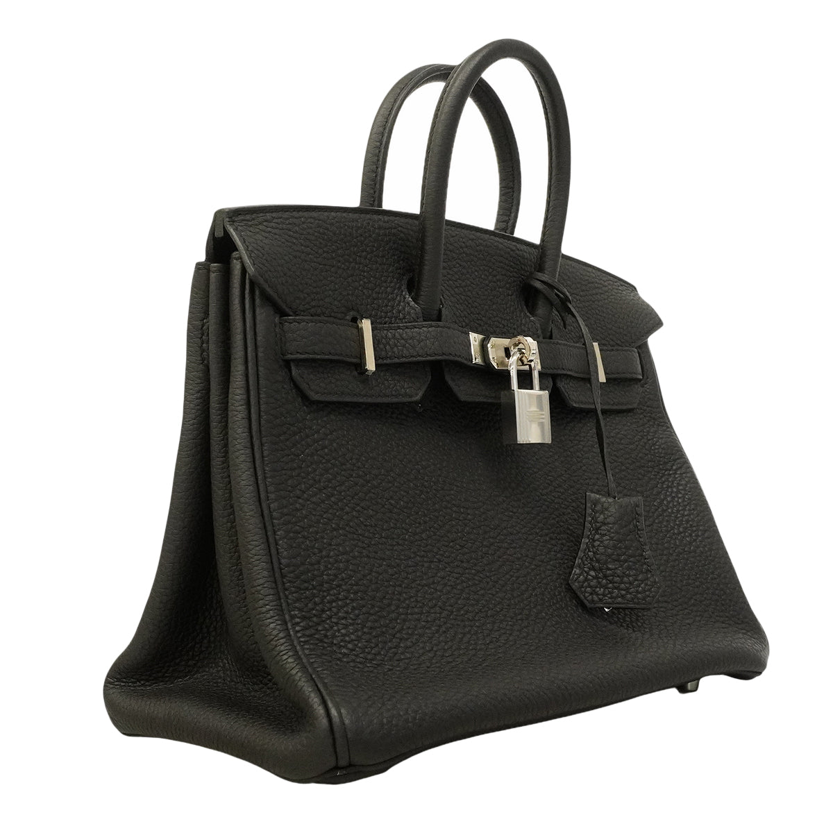 【6gd5305-g】エルメス ハンドバッグ バーキン25 トゴ ブラック シルバー金具 Y刻印【中古】レディース