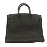 【6gd5305-g】エルメス ハンドバッグ バーキン25 トゴ ブラック シルバー金具 Y刻印【中古】レディース